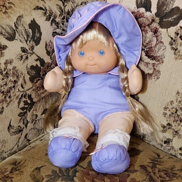 VINTAGE FISHER PRICE Pretty Hair Puffalump Lavender 15" Stuffed Toy 1992 - Picture 3 of 9